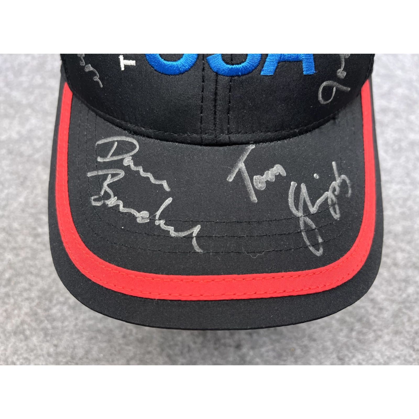 Puma PUMA Hat Cap Strap Back Mens One Size Black Oracle Team USA Autographed Sailing Size ONE SIZE - 4 Thumbnail