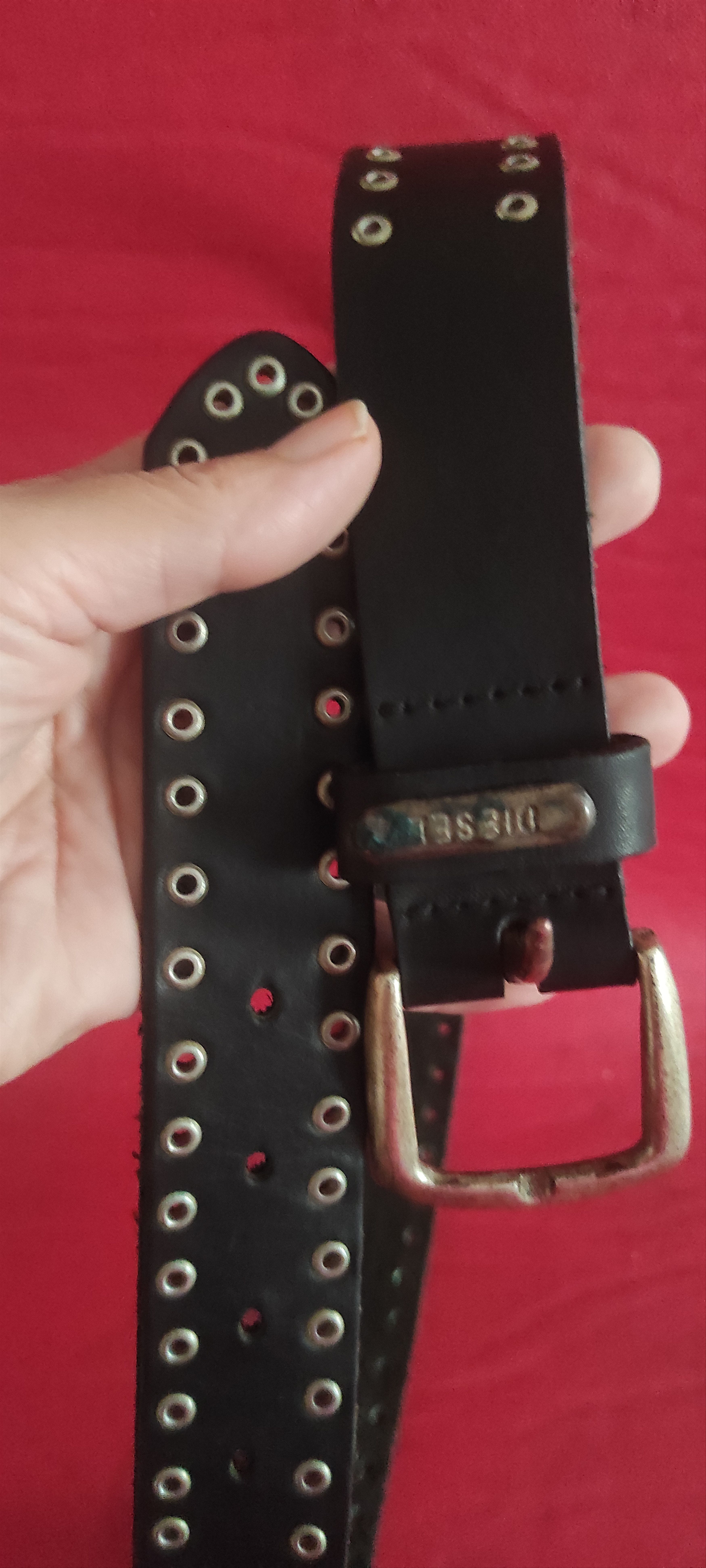 Diesel Diesel Y2K Leather Belt Simon Style Studded Made Mexico Sz M Size ONE SIZE - 10 Thumbnail