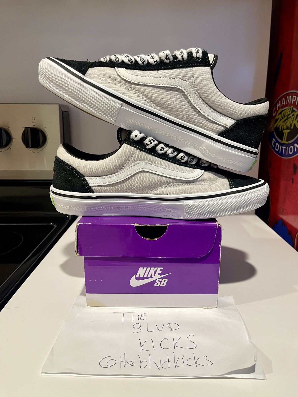 Punk and Yo PunkandYo x Vans Old Skool Reissue 36 Black Grey White Size US 10 / EU 43 - 4 Thumbnail