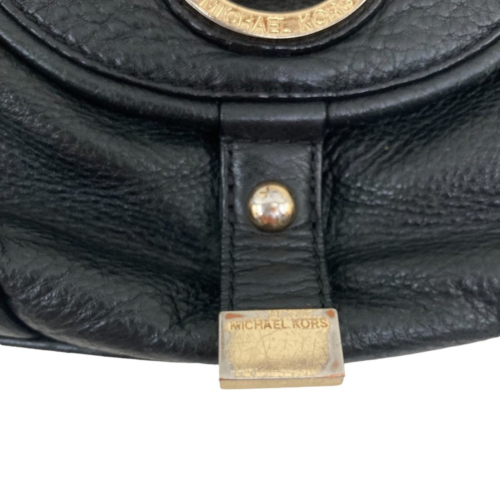 Michael Kors Michael Kors Black Leather Shoulder Bag Size ONE SIZE - 4 Thumbnail
