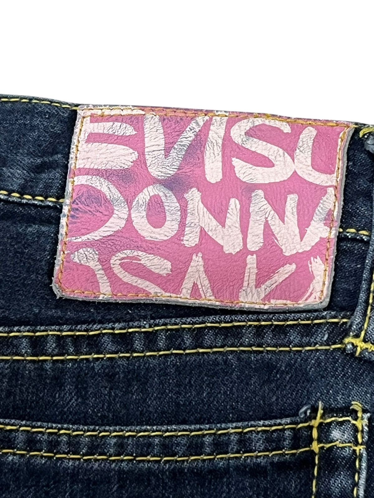 Evisu VERY RARE🔥Vintage EVISU DONNA Pink Selvedge Denim Jeans 27” Size 27" / US 4 / IT 40 - 10 Thumbnail