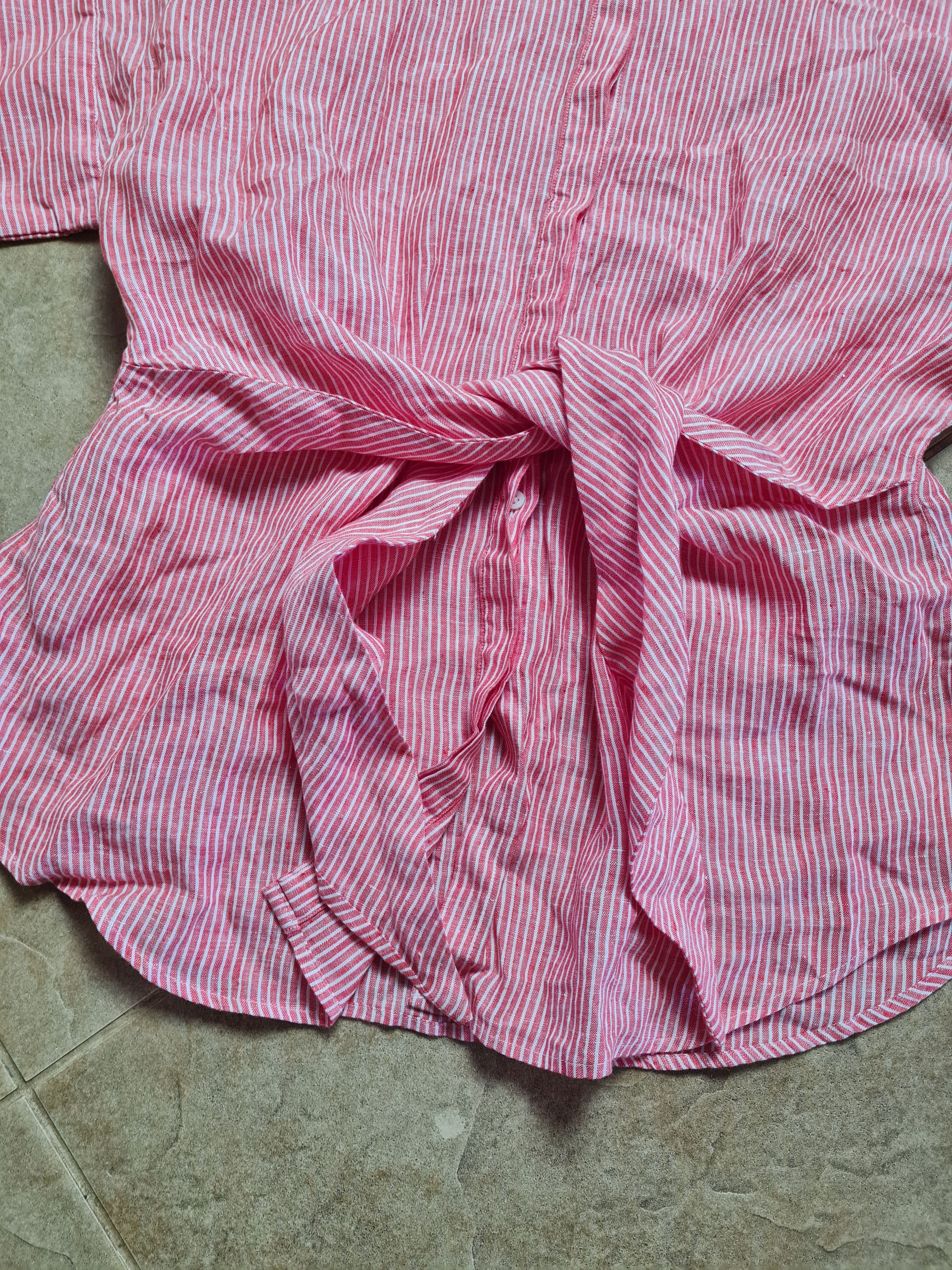 Ralph Lauren Lauren Ralph Lauren pink White Black Label Striped Linen Top Size XL / US 12-14 / IT 48-50 - 4 Thumbnail