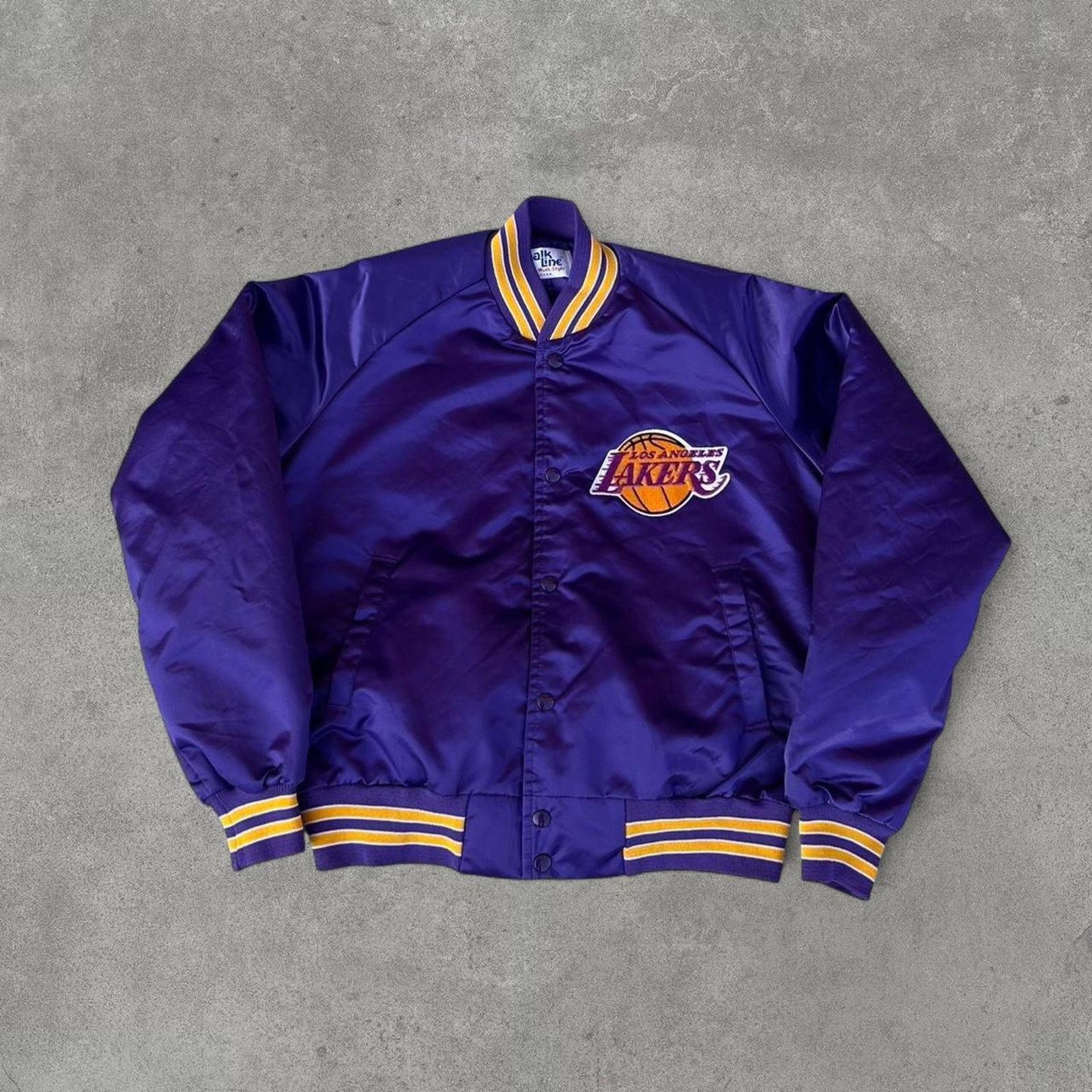 Chalk Line × Vintage Vintage Los Angeles Lakers Chalk Line Satin Jacket Size US M / EU 48-50 / 2 - 1 Thumbnail
