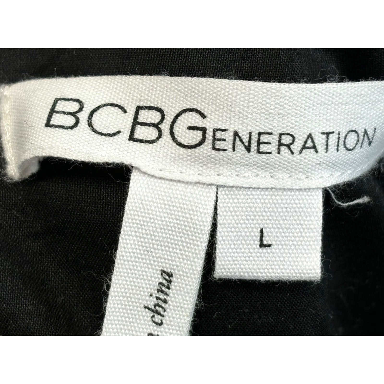 BCBGeneration BCBGeneration Dress Large Sleeveless Tie Back MSRP 58 Black Tank Layered Size L / US 10 / IT 46 - 7 Thumbnail