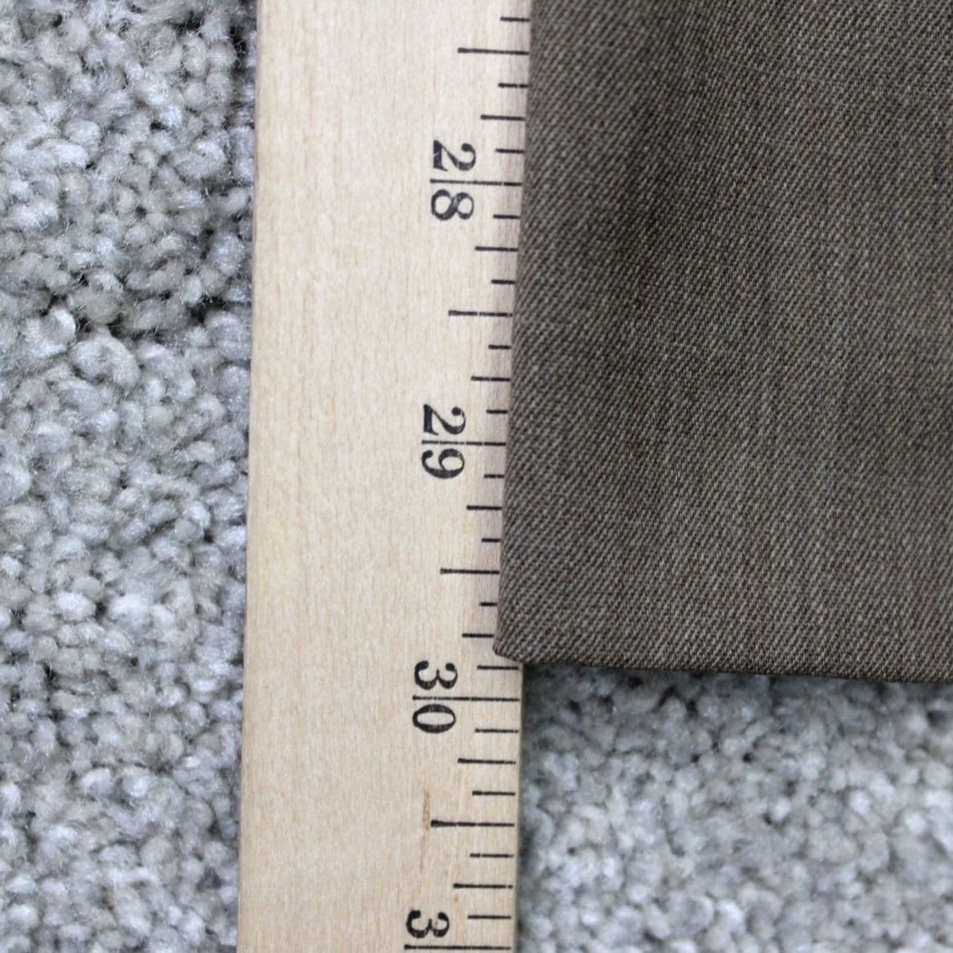 Banana Republic Banana Republic Pants Mens 35x30 Brown 100% Wool Flat Front Acetate Lined Dress Pants Slimming Regular Fit Casual Business Formal City Preppy Mens Size US 35 - 3 Thumbnail