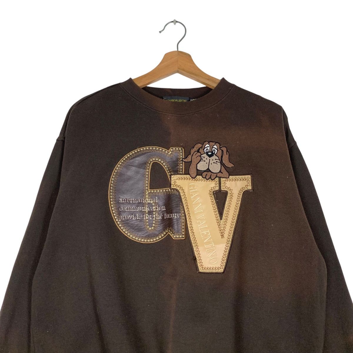 Gianni Valentino GIANNI VALENTINO Embroidery Big Logo Sweatshirt #1247-C56 Size US M / EU 48-50 / 2 - 2 Thumbnail