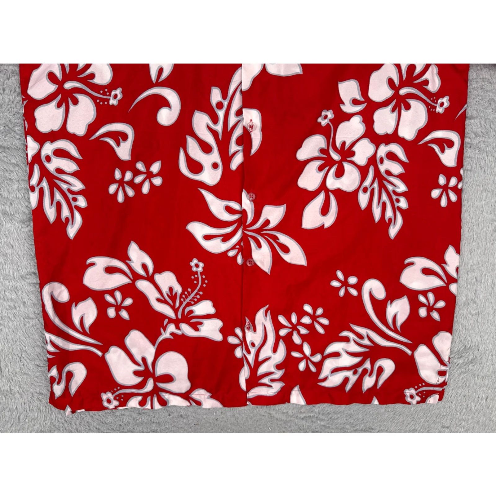 Vintage King Kameha Shirt Men Large Red Floral Palm Tree Hawaiian Button Up Polyester Shirt Size US L / EU 52-54 / 3 - 5 Thumbnail