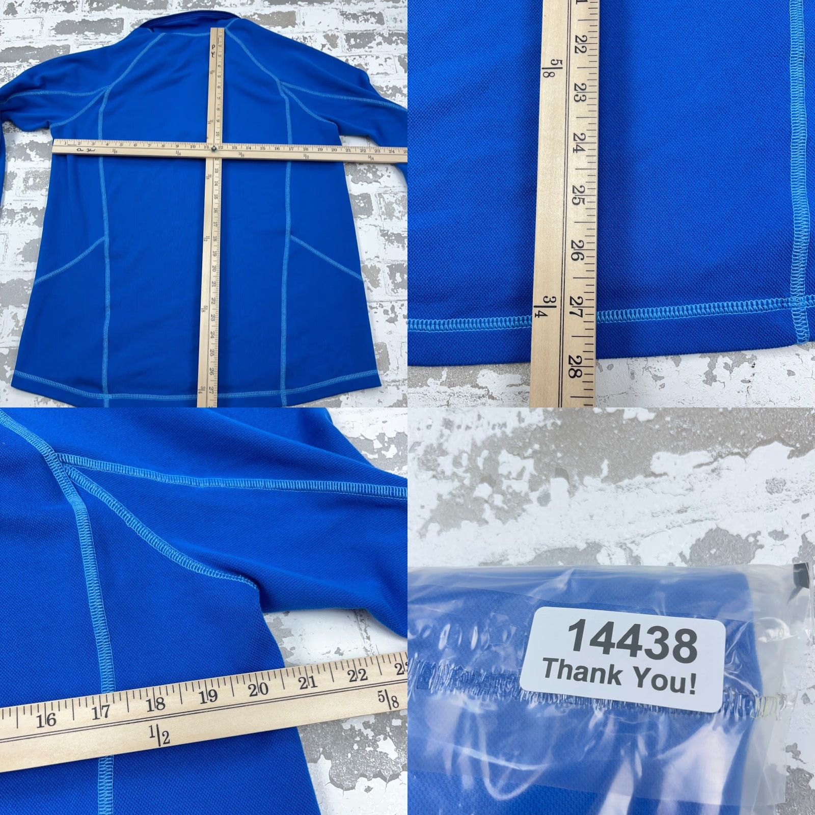 Vintage LL Bean Sweater Men Large Blue Royal Sweatshirt Pull Over Quarter Zip Base Layer Size US L / EU 52-54 / 3 - 8 Thumbnail