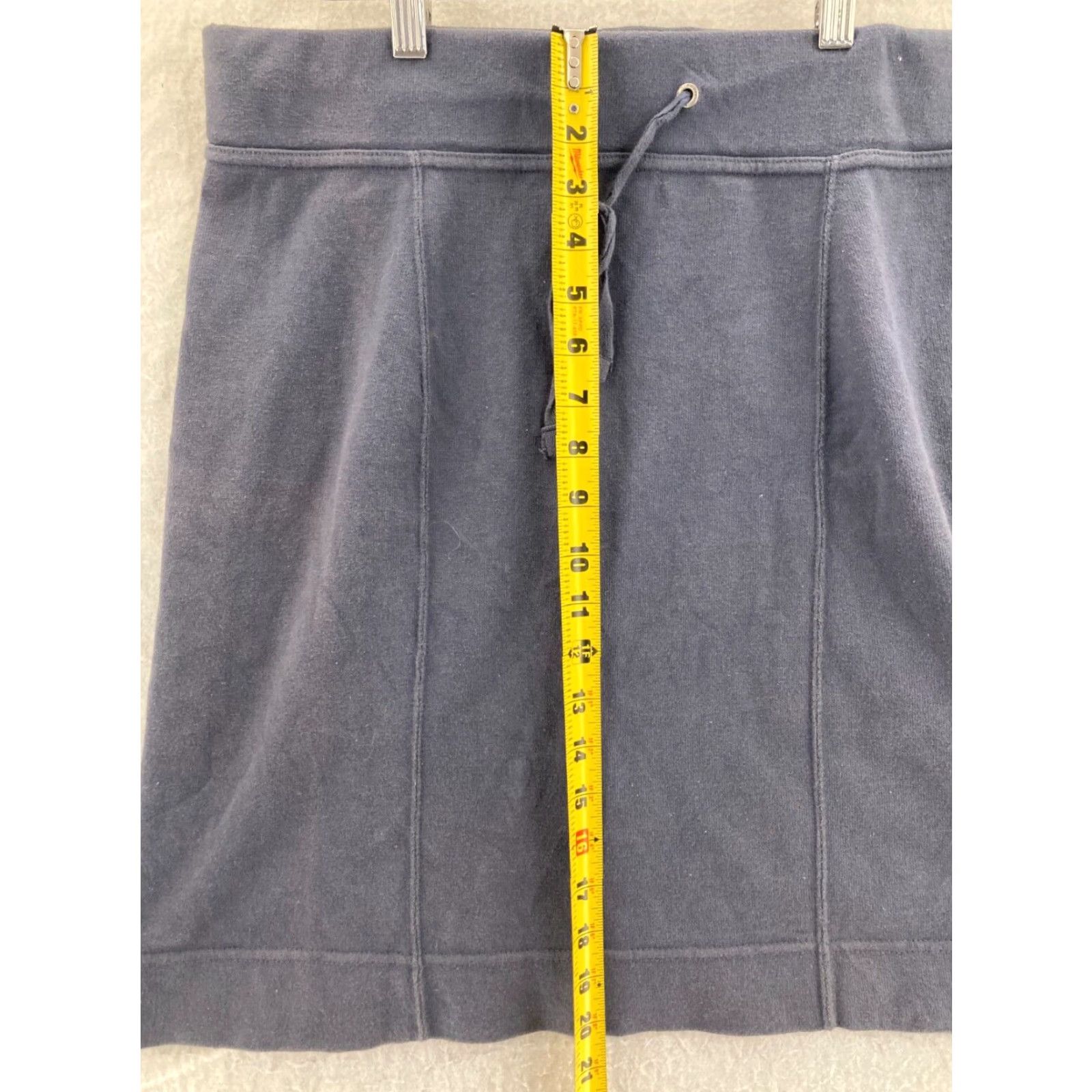 Eddie Bauer Eddie Bauer Mini Skirt Womens Medium Blue Solid Pull On Drawstring with Pockets Hiking Size 32" / US 10 / IT 46 - 4 Thumbnail