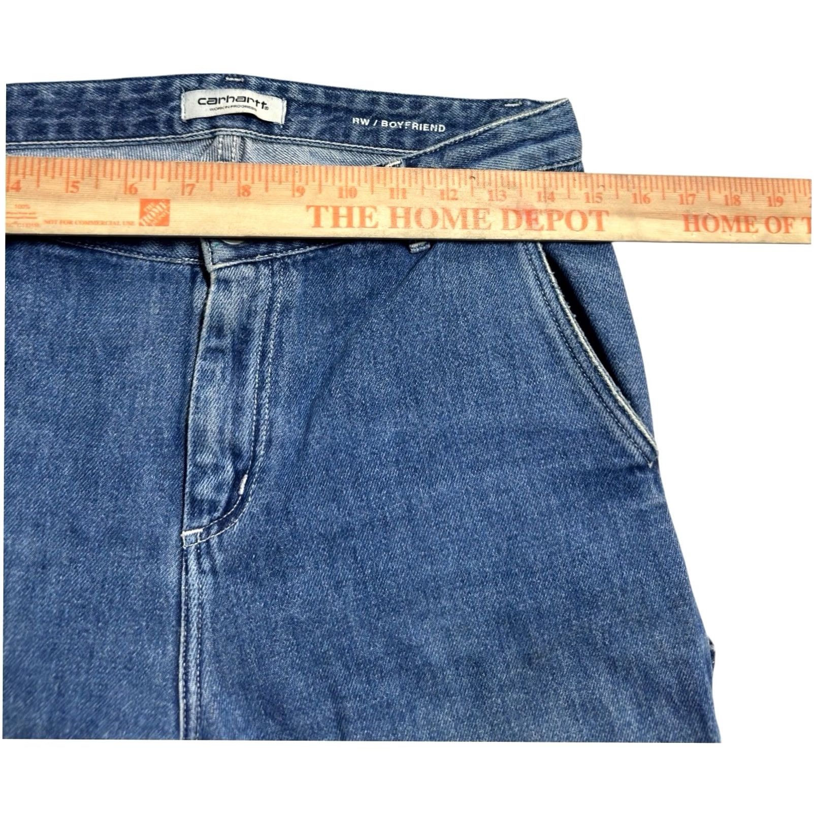 Carhartt Carhartt WIP Work in Progress Carpenter Jeans Womens 30X28 Relaxed Straight RW Size 30" / US 8 / IT 44 - 7 Thumbnail