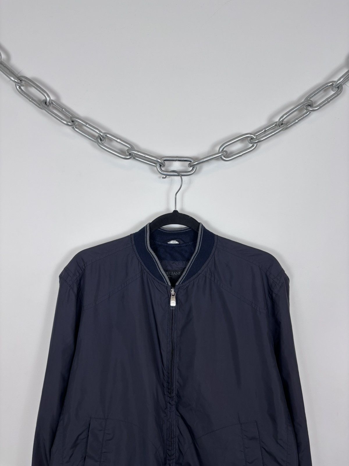 Corneliani Corneliani ID Men’s Eden Navy Blue Full Zip Bomber Jacket Size US L / EU 52-54 / 3 - 2 Thumbnail