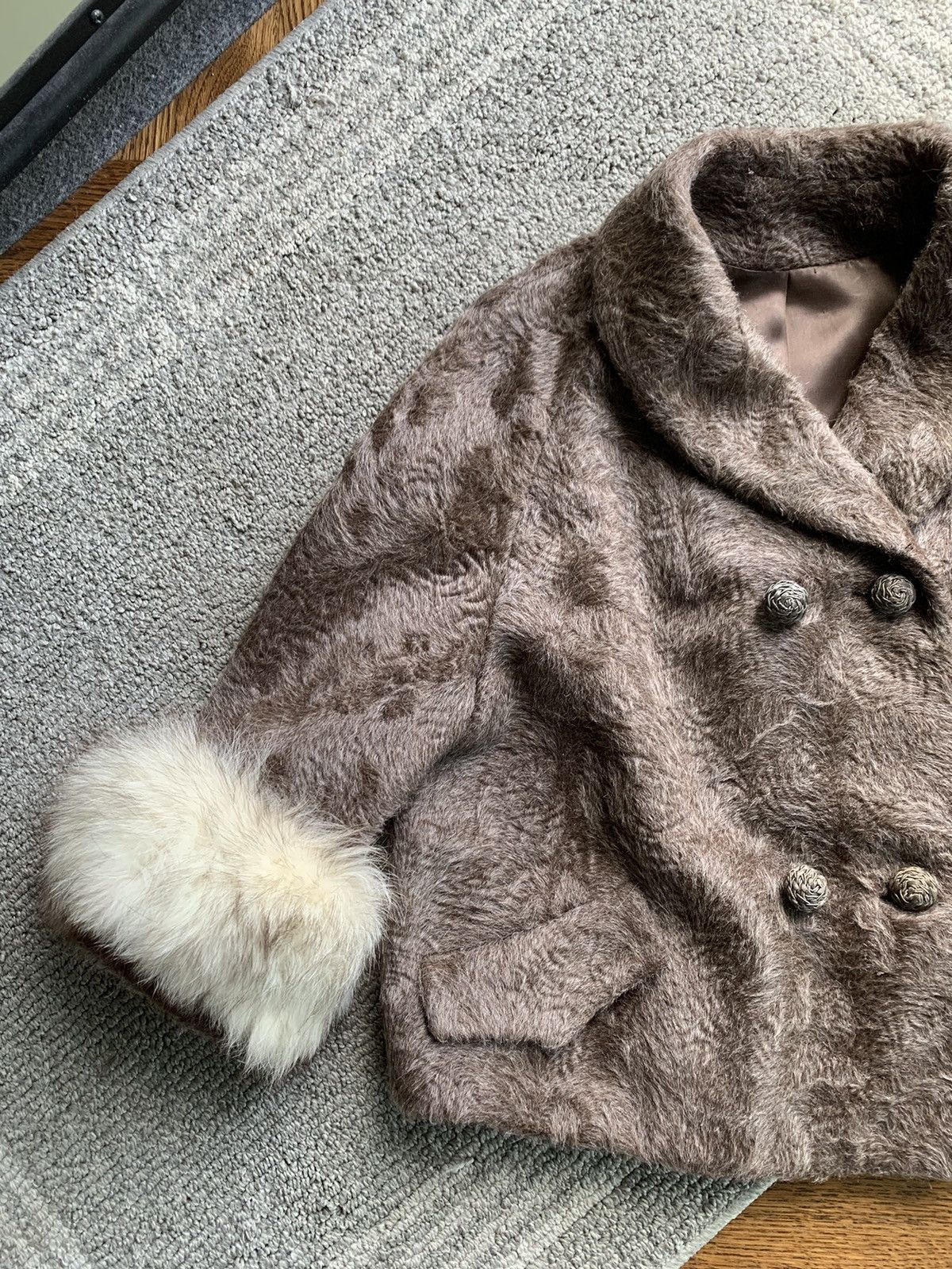 Vintage Vintage Fur Coat Skirt Set Chanel Blazer Fox Two Piece Wool Size XS / US 0-2 / IT 36-38 - 18 Thumbnail