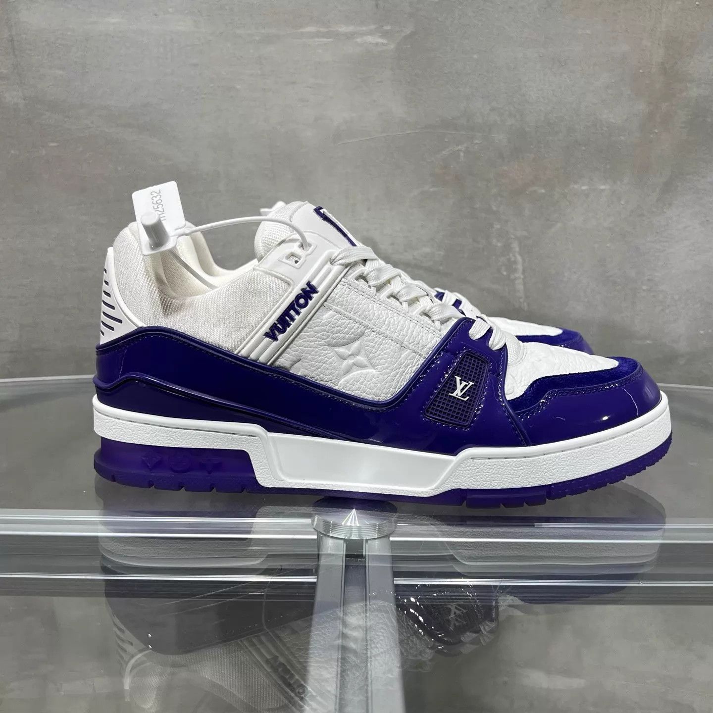 Louis Vuitton LV Trainer White Purple UK6/40 Size US 7 / EU 40 - 4 Thumbnail