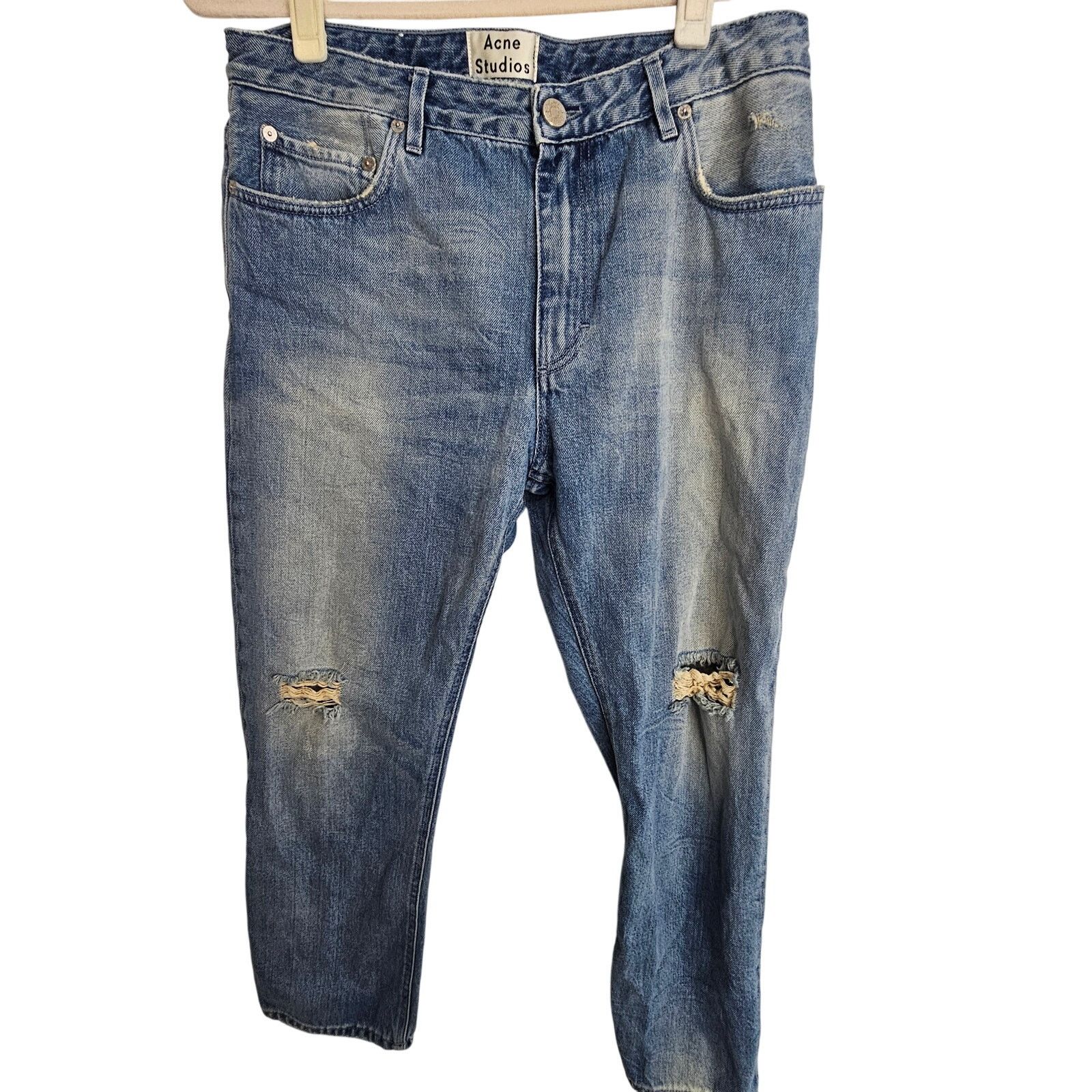 Acne Studios Acne Studios Womens Pop Trash Distressed Jeans 38 US 29/30 Size 31" - 1 Thumbnail