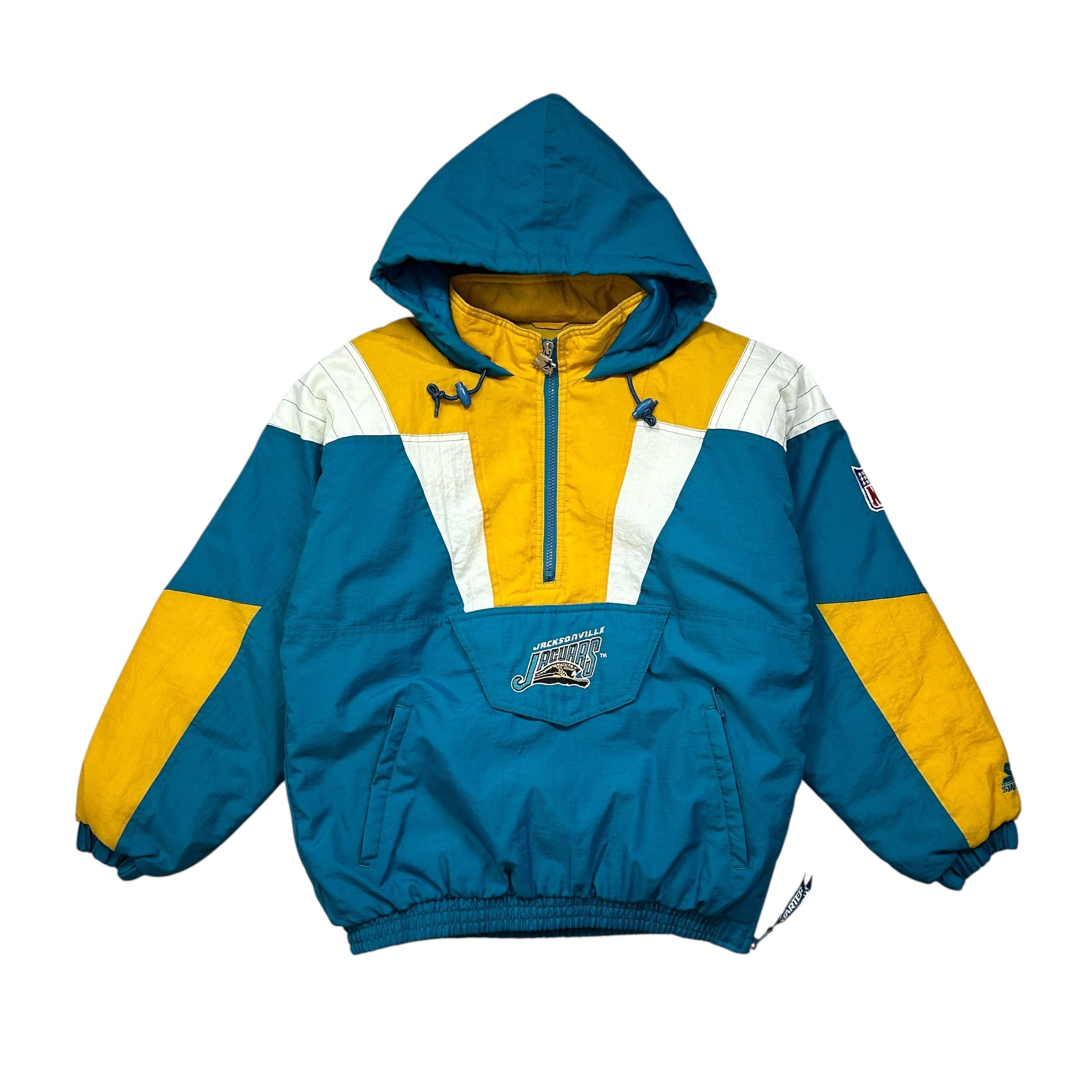 NFL VTG 90s JACKSONVILLE JAGUARS STARTER PUFFER JACKET PULLOVER Size US L / EU 52-54 / 3 - 2 Thumbnail