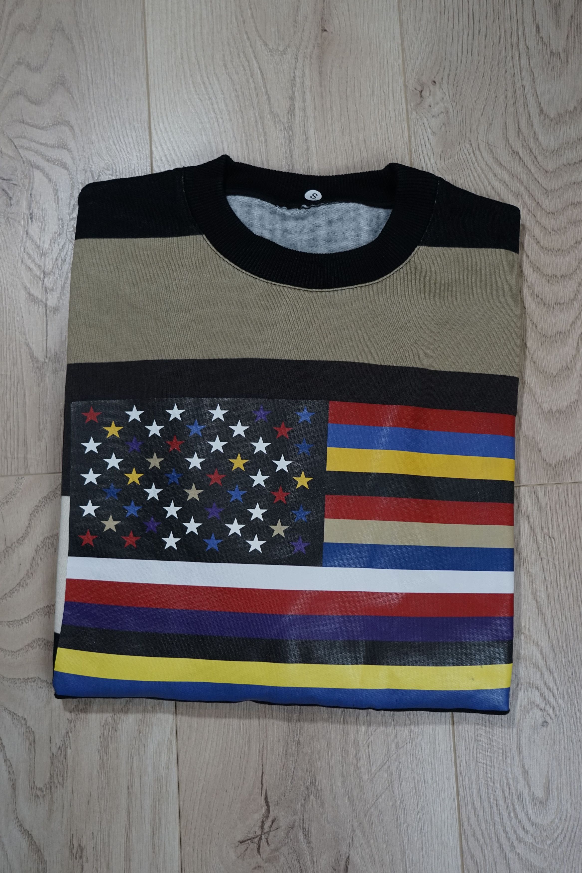Givenchy SS14 TISCI Runway Multi Strip Flag Oversized Sweat RRP $795 Size US S / EU 44-46 / 1 - 4 Thumbnail
