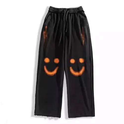 Japanese Brand × Vintage Orange smile streetwear pants Size US 33 - 2 Thumbnail