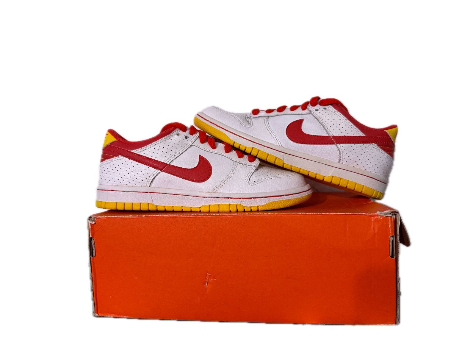 Nike × Vintage Nike NYX Dunk Low Ronald McDonald White Red Yellow US 4Y Size US 5.5 / IT 35.5 - 1 Thumbnail
