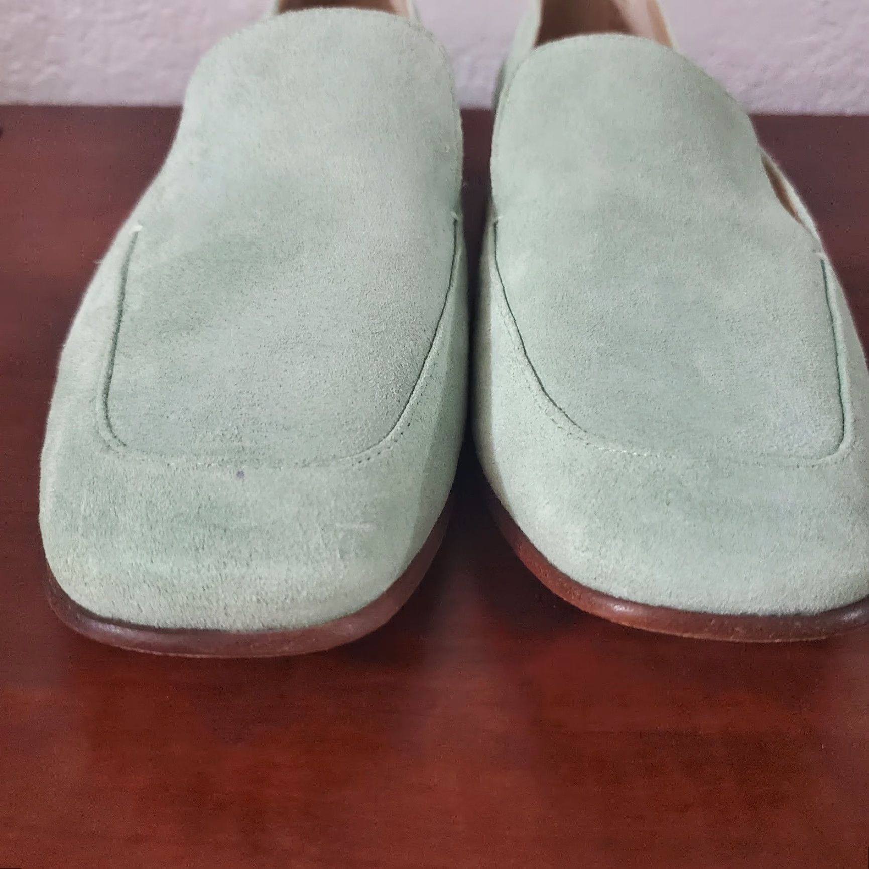 Elizabeth and James Elizabeth and James Cassi Suede Loafers Womens 7B Mint Green Slip On Flats Size US 7 / IT 37 - 6 Thumbnail
