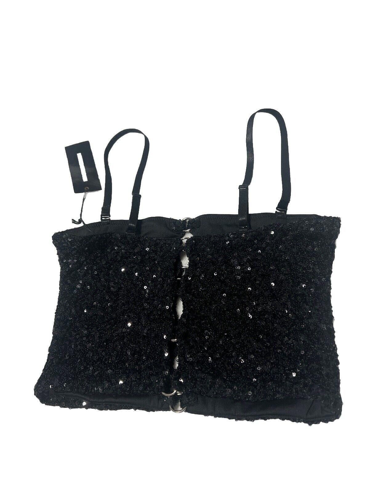 Designer Sequin Sunlit Reflection Tube Top Dolls Kill Rave Bustier Size M / US 6-8 / IT 42-44 - 4 Thumbnail