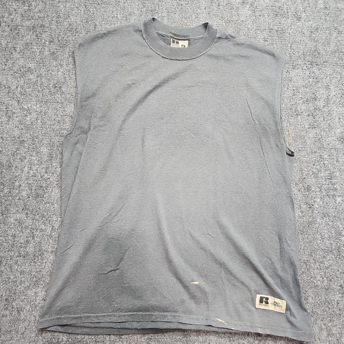 Russell Athletic VINTAGE Russell Athletic Tank Top Men XL Grey Pro Cotton Sleeveless Athletic 90s Classic Sports Shirt Size US XL / EU 56 / 4 - 2 Thumbnail