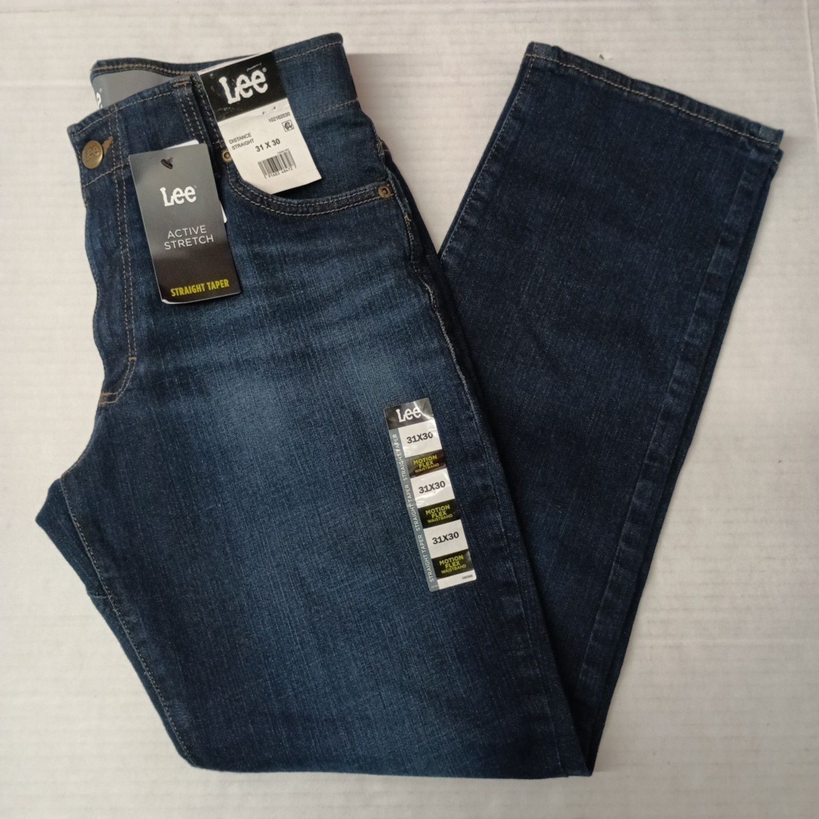 Lee Lee Men's 31x30 Straight Taper Motion Flex Dark Blue Jeans Size US 31 - 1 Thumbnail