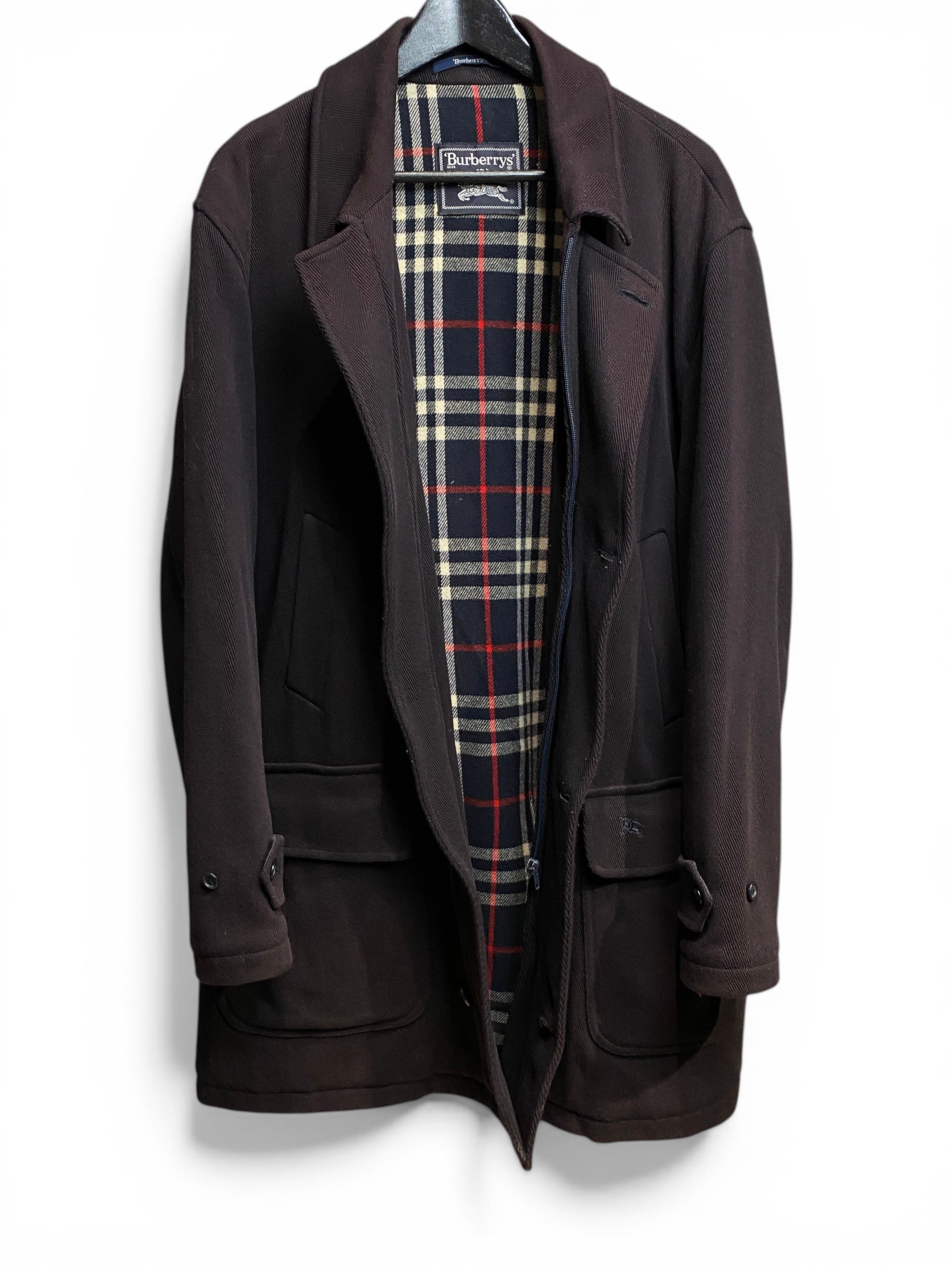 Burberry Burberrys Brown Wool Twill Nova Check Logo Field Jacket Coat Size US XXL / EU 58 / 5 - 6 Thumbnail
