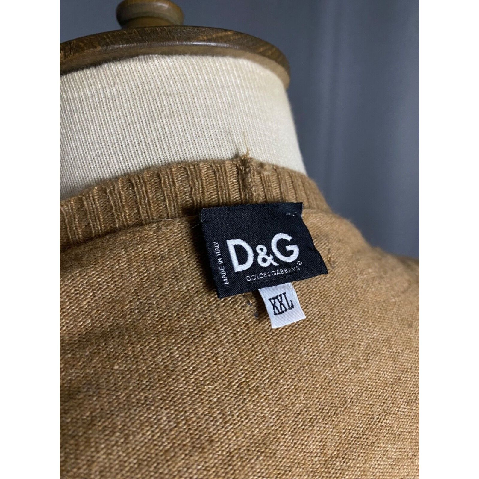 Dolce & Gabbana Dolce&Gabbana Men's Brown Wool Cardigan Sweater Size 2XL Size US XXL / EU 58 / 5 - 10 Thumbnail