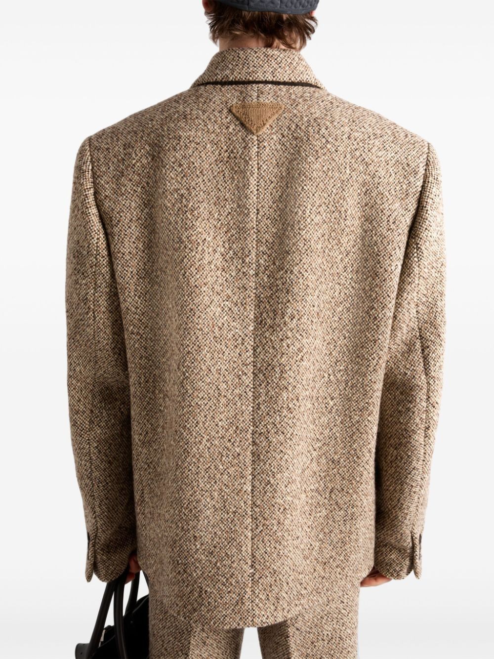 Prada o1bcso1str1025 Single-Breasted Wool Jacket in Beige Size US M / EU 48-50 / 2 - 3 Thumbnail