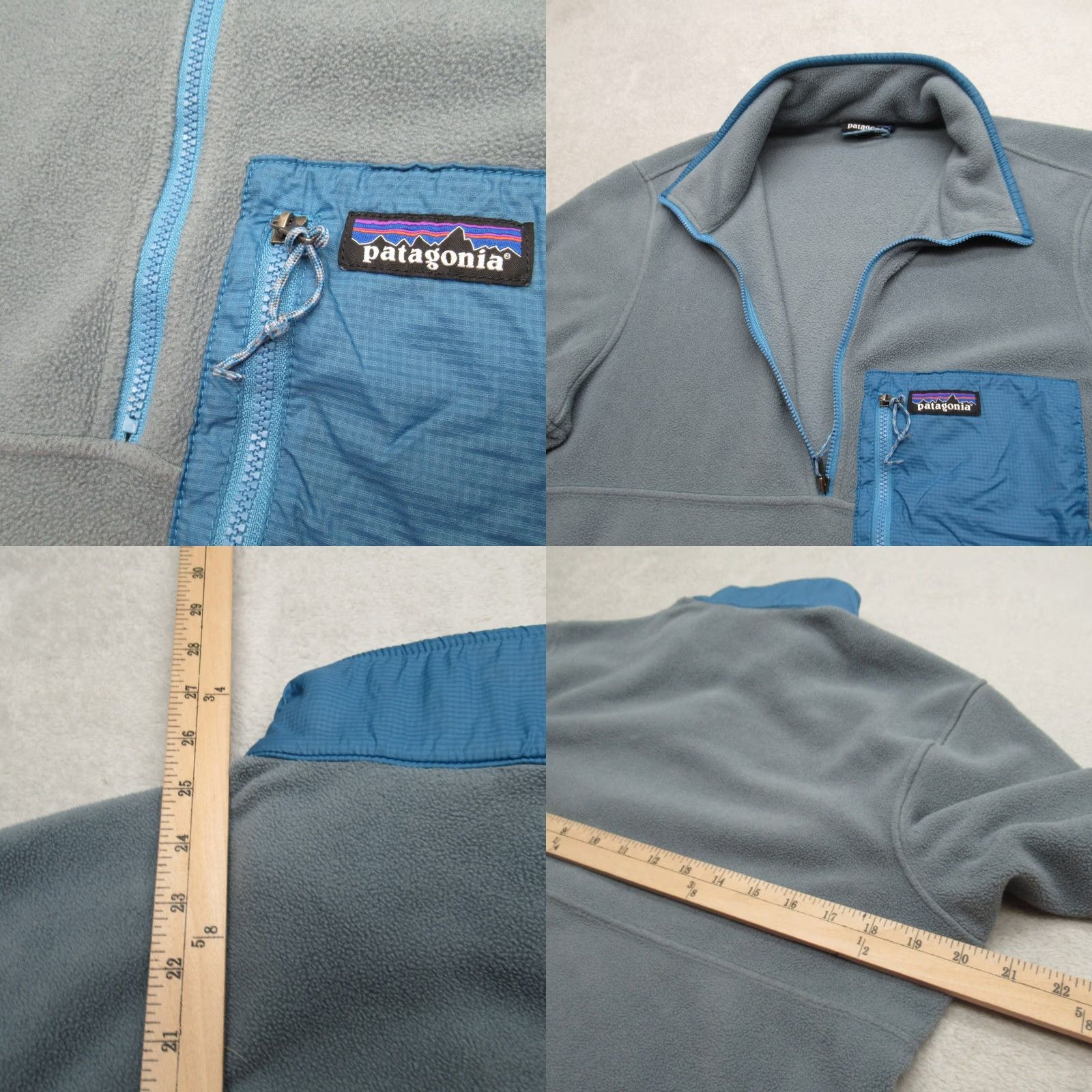 Patagonia Patagonia Jacket Mens Small Blue Pocket Microdini 1/2 Zip Fleece Pullover Soft Size US S / EU 44-46 / 1 - 8 Thumbnail