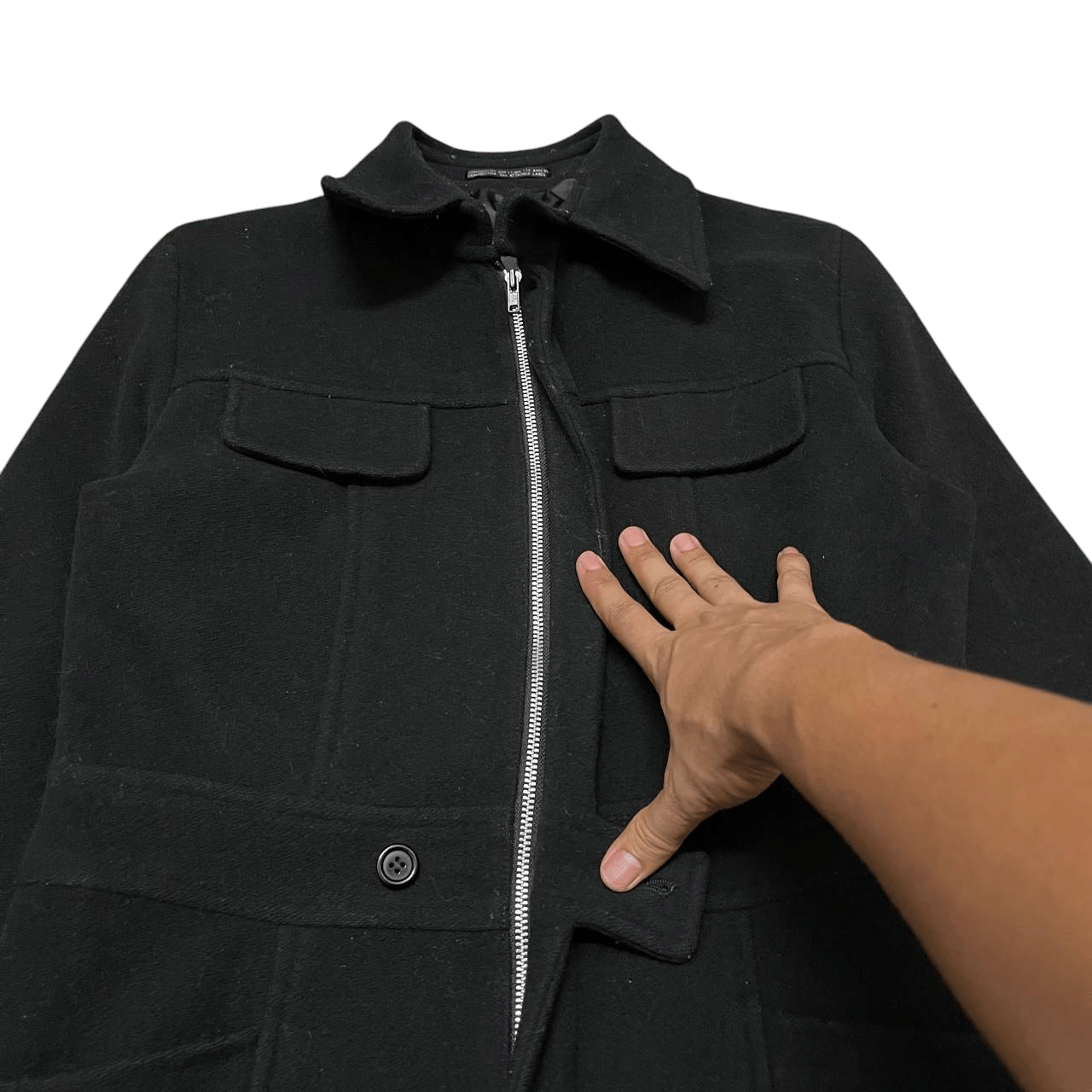 Yohji Yamamoto Vintage Ined Yohji Yamamoto Wool Long Coat Size US S / EU 44-46 / 1 - 5 Thumbnail