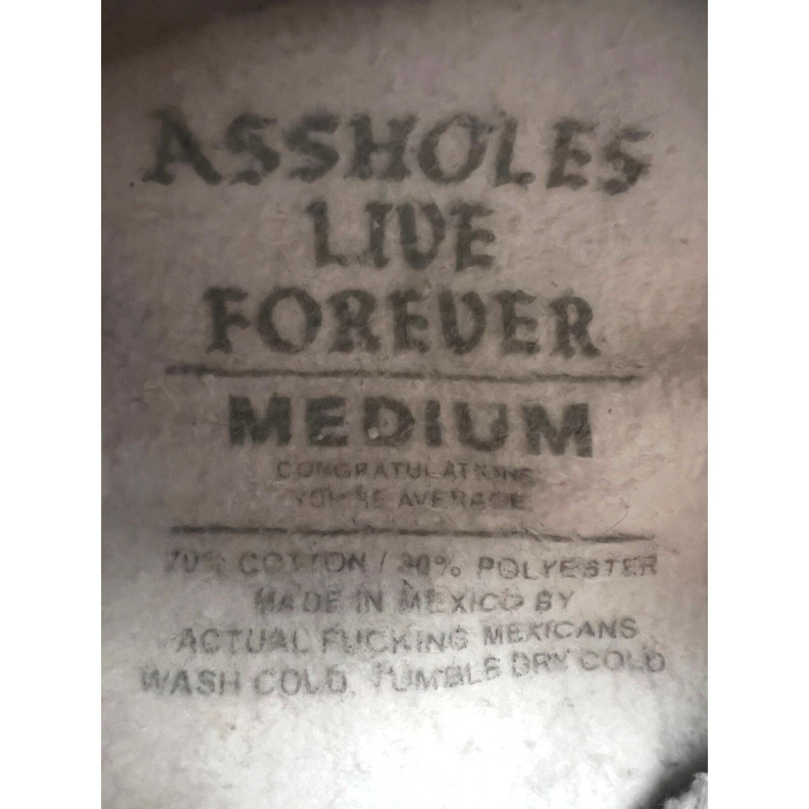 Other Assholess Live Forever Graphic Hoodie Sweatshirt M Pocket Size US M / EU 48-50 / 2 - 6 Thumbnail