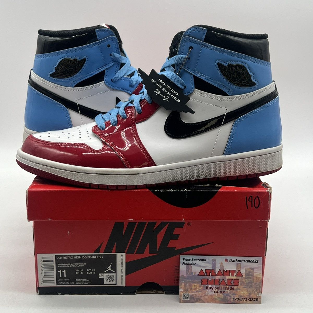 Nike Air Jordan 1 high fearless Size US 11 / EU 44 - 1 Thumbnail