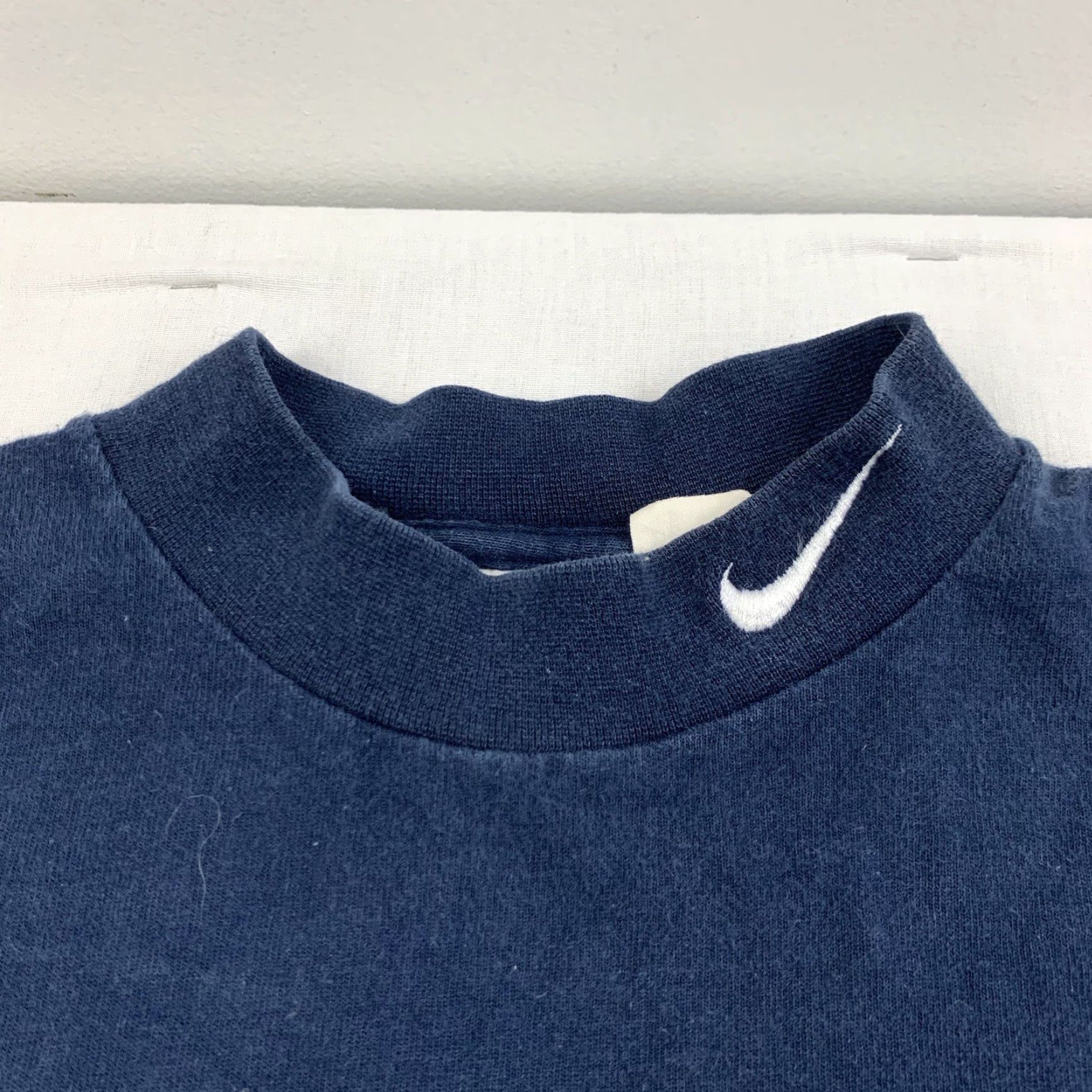 Nike VINTAGE Nike Golf Shirt Adult Large Blue Mock Neck Long Sleeve Mens L Nike Golf Sports Y2K 90s Shirt Size US L / EU 52-54 / 3 - 3 Thumbnail