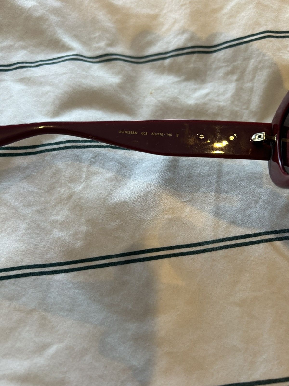 Gucci Gucci Wine Red sunglasses Size ONE SIZE - 5 Thumbnail