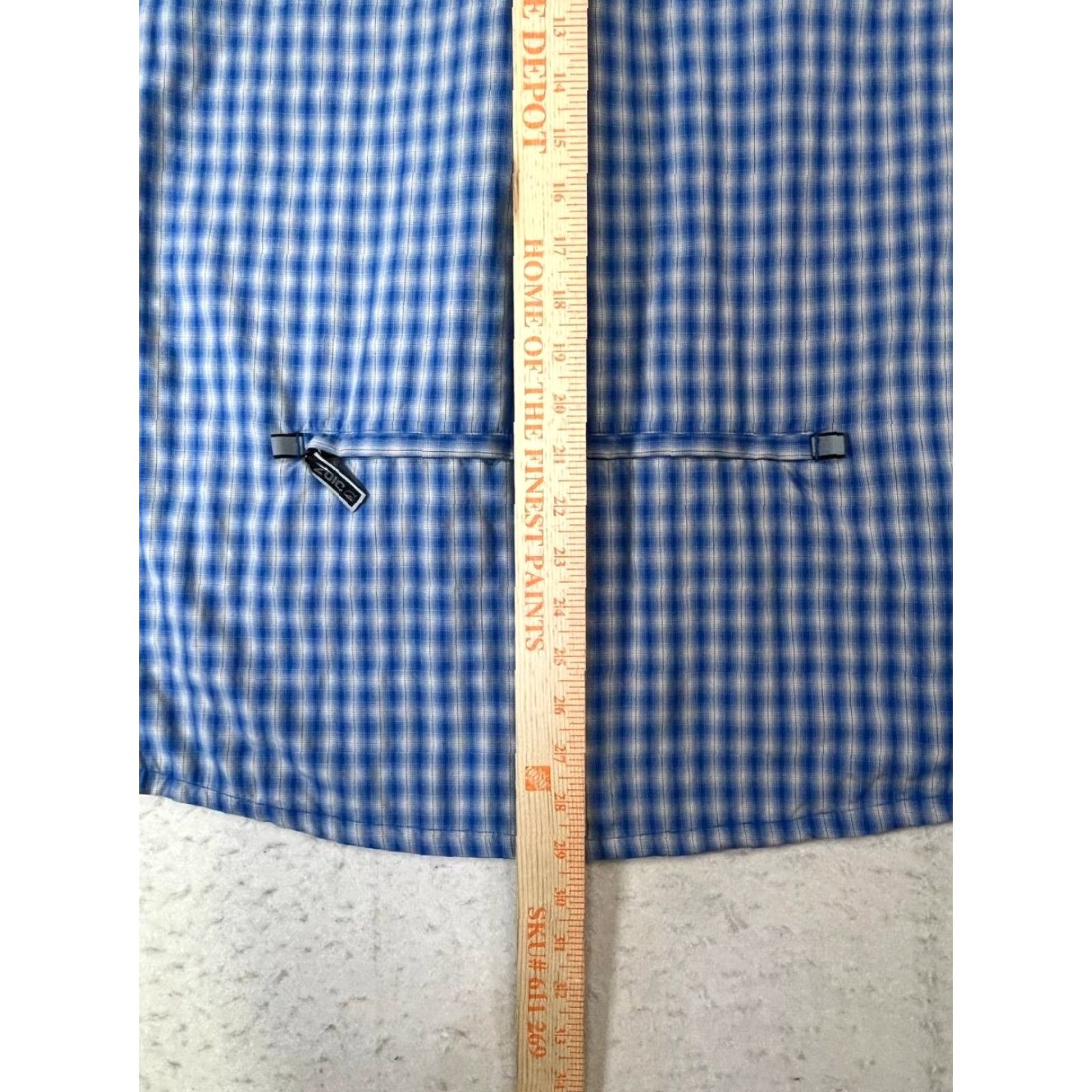 Vintage ZOIC Shirt Mens M Blue Plaid Short Sleeve Button Up Performance Back Pocket Bike Size US M / EU 48-50 / 2 - 4 Thumbnail