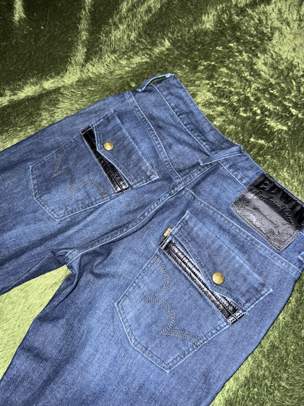 Edwin [28] EDWIN Japan Leather Label Pocket Detail Denim Pants Size US 28 / EU 44 - 8 Thumbnail