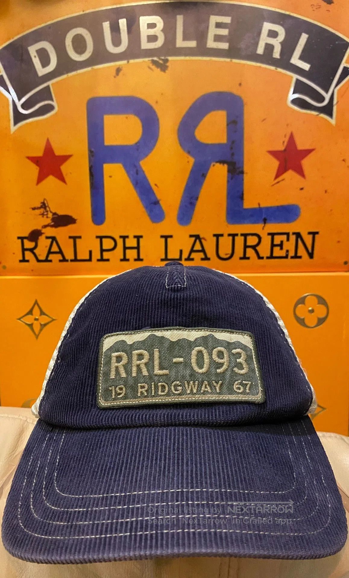 RRL Ralph Lauren RRL Early Rare Blue Gray Corduroy Trucker Cap. Size ONE SIZE - 1 Thumbnail