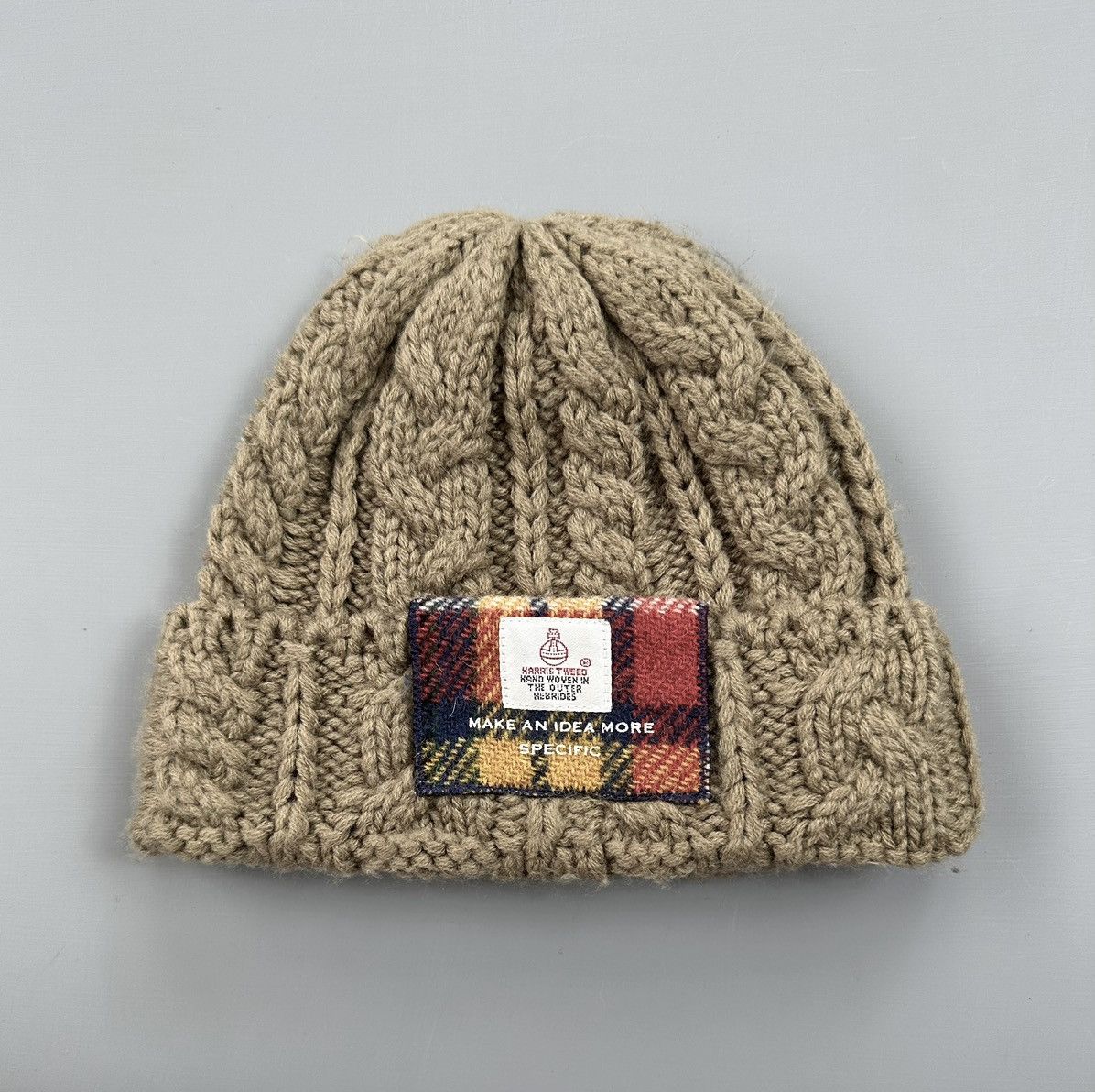 Harris Tweed Harris Tweed Cable Knitted Beanie Size ONE SIZE - 1 Thumbnail