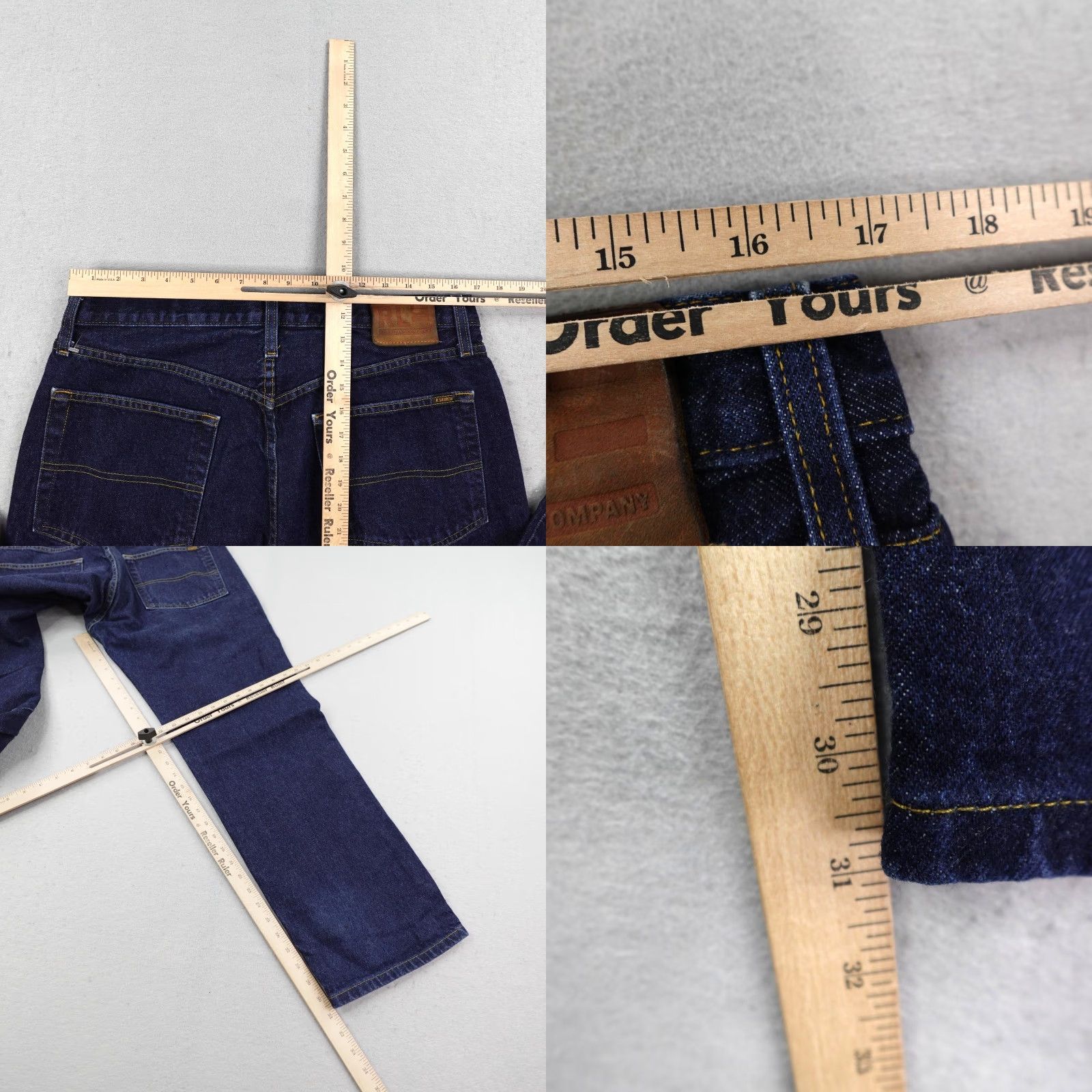 Polo Ralph Lauren Polo Ralph Lauren Jeans Mens 34x30 Blue Denim RL 67 Straight Leg Dark Cotton Zip Pockets Logo Button Size US S / EU 44-46 / 1 - 8 Thumbnail