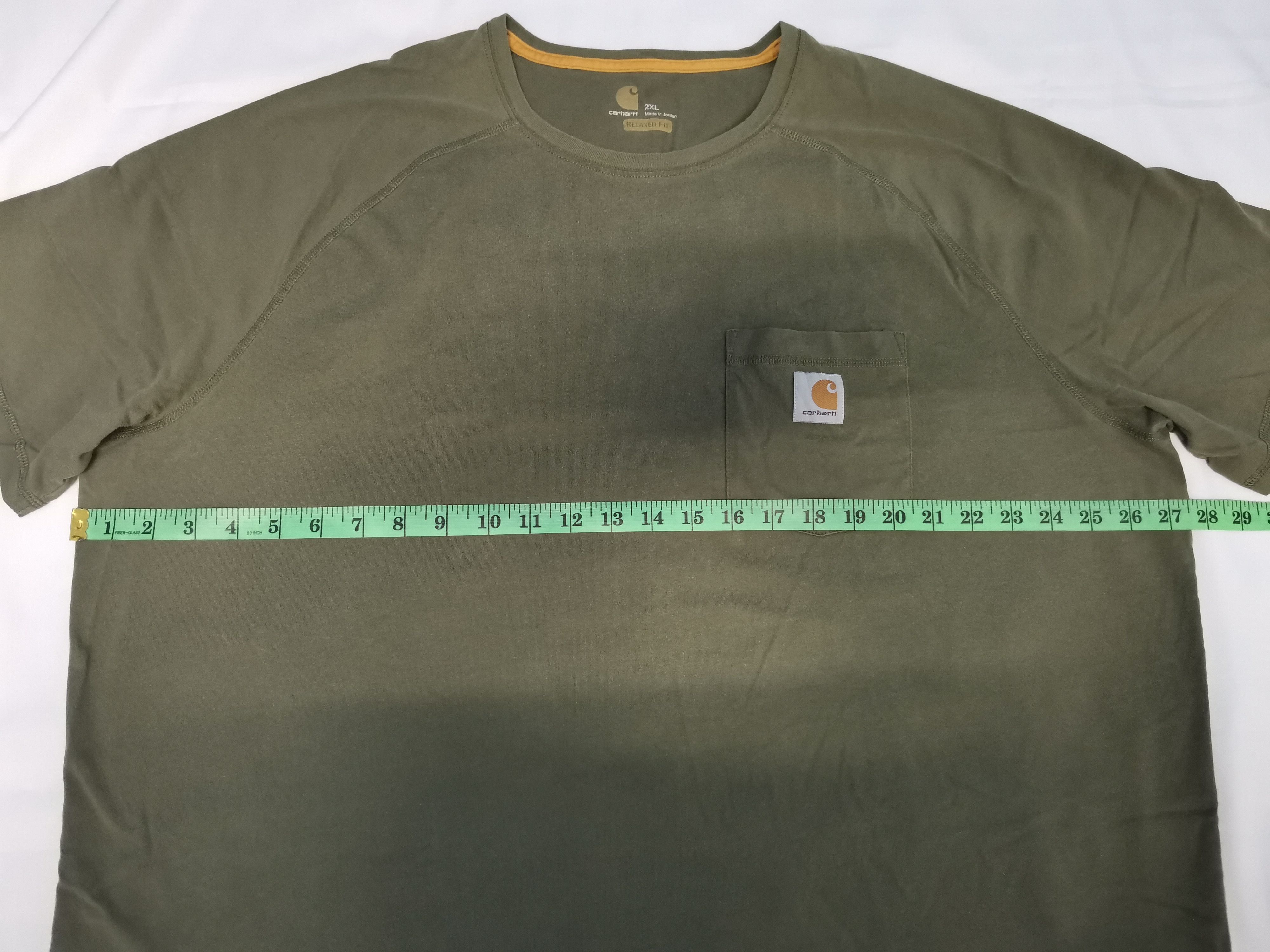 Carhartt Vintage Carhatt Relaxed Fit Single Pocket Tee Army Green Size US XXL / EU 58 / 5 - 4 Thumbnail
