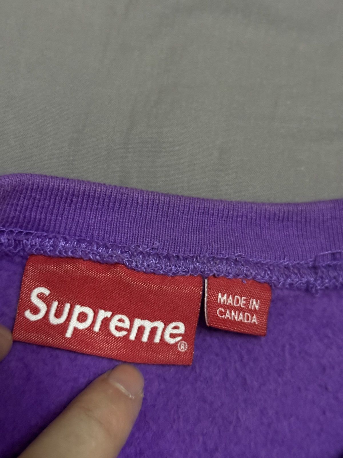 Supreme Supreme purple world famous crewneck xl size Size US XL / EU 56 / 4 - 5 Thumbnail