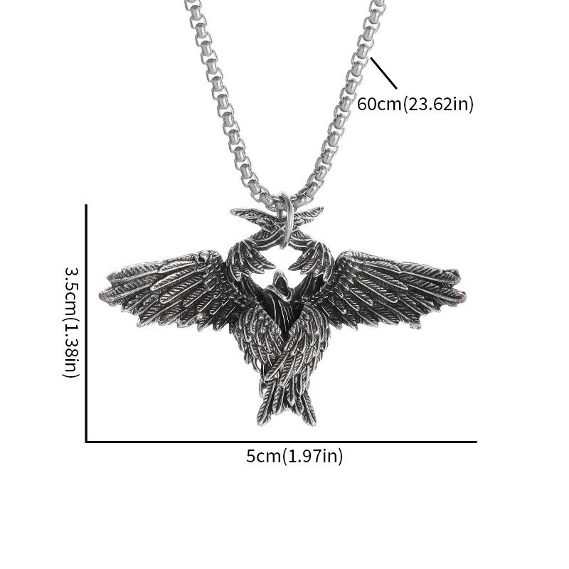 Jewelry Gothic Mysterious Angel Wings Pendant Necklace Size ONE SIZE - 4 Thumbnail