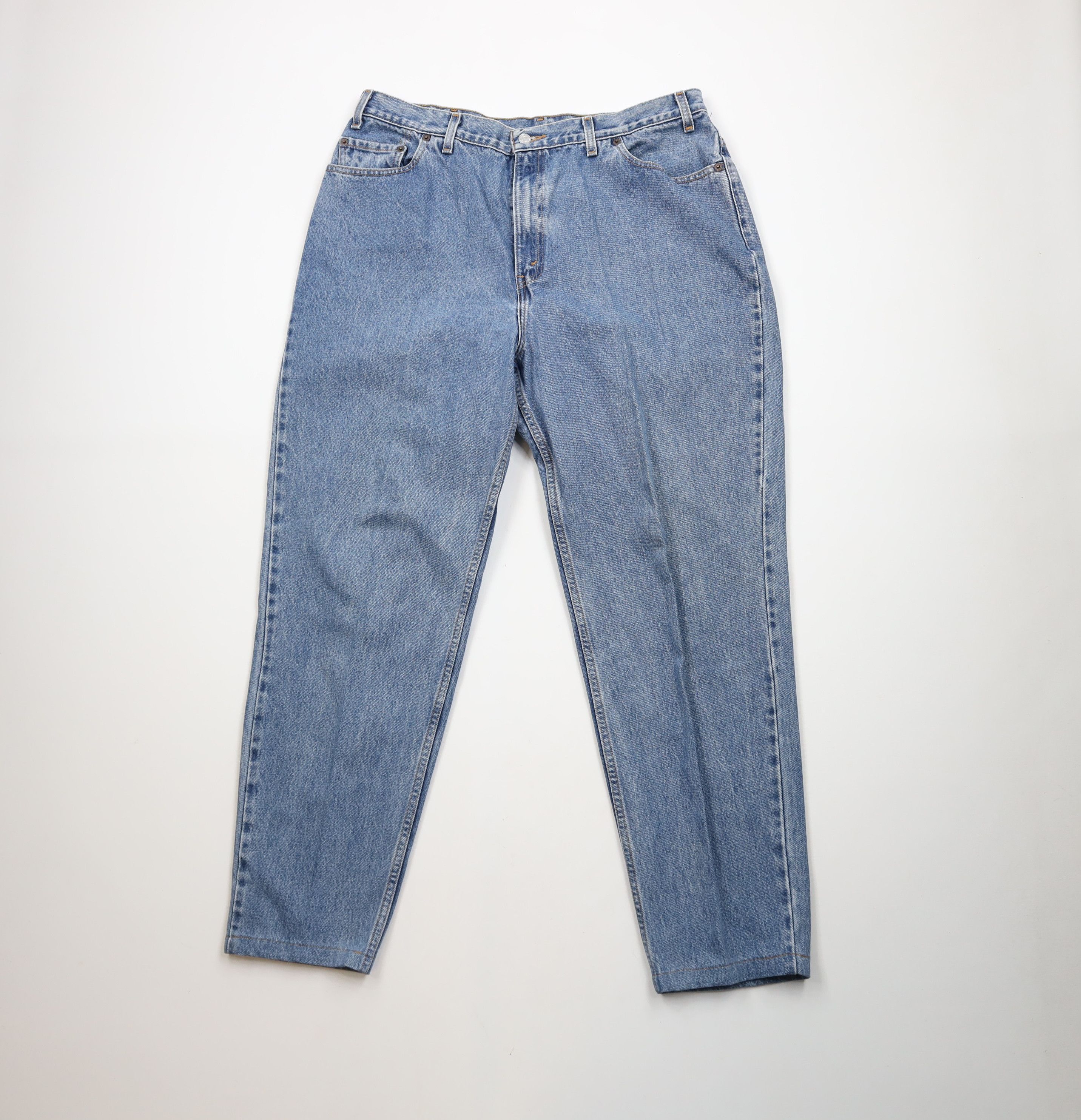 Levi's × Vintage Vintage Y2K 2002 Levis 550 Tapered Leg Denim Jeans Blue Size 40" / US 18 - 1 Thumbnail