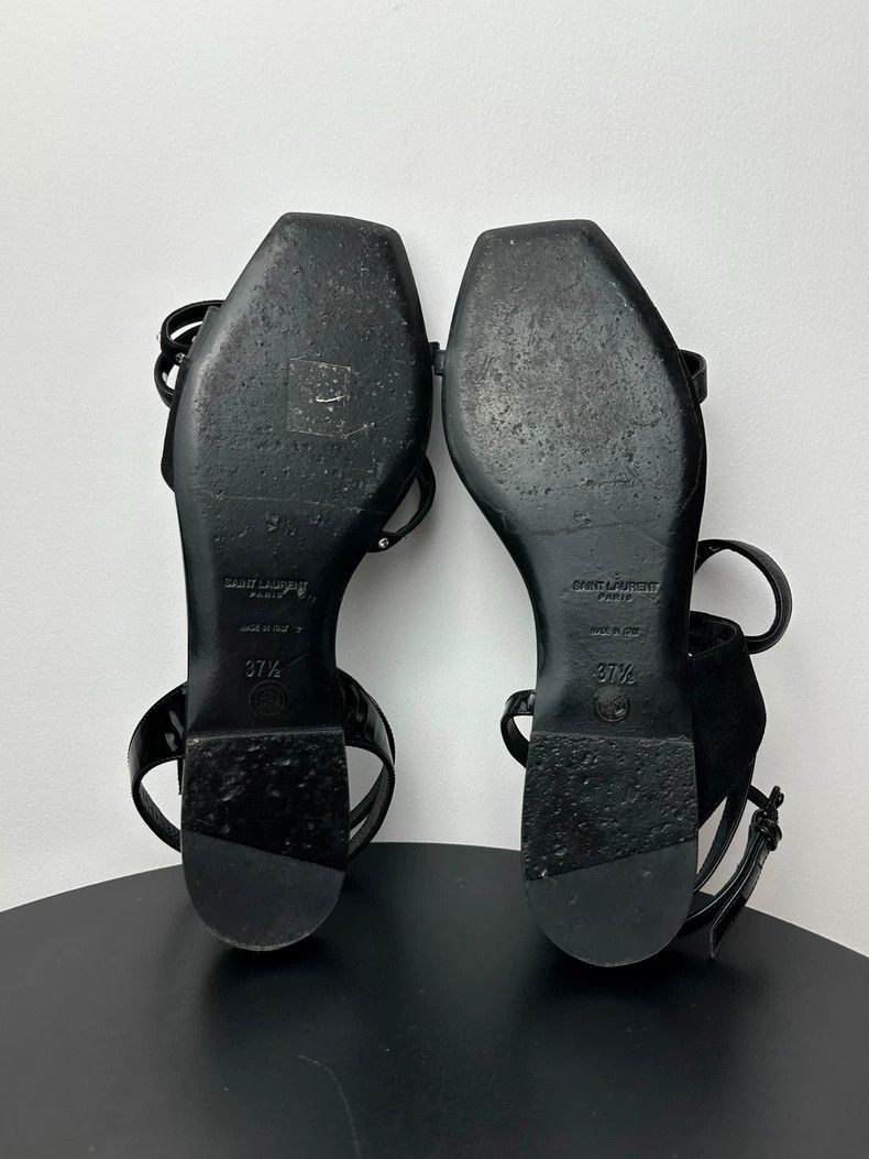 Yves Saint Laurent saint laurent Flat sandals with rhinestone buckles 2503-Nex Size US 7 / IT 37 - 5 Thumbnail
