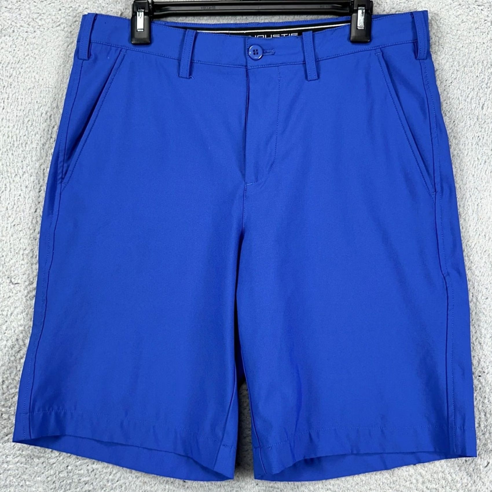 Vintage Carnoustie Mens Chino Shorts 33 Blue Flat Front Pockets Casual Golfing Outdoor Size US 33 - 2 Thumbnail