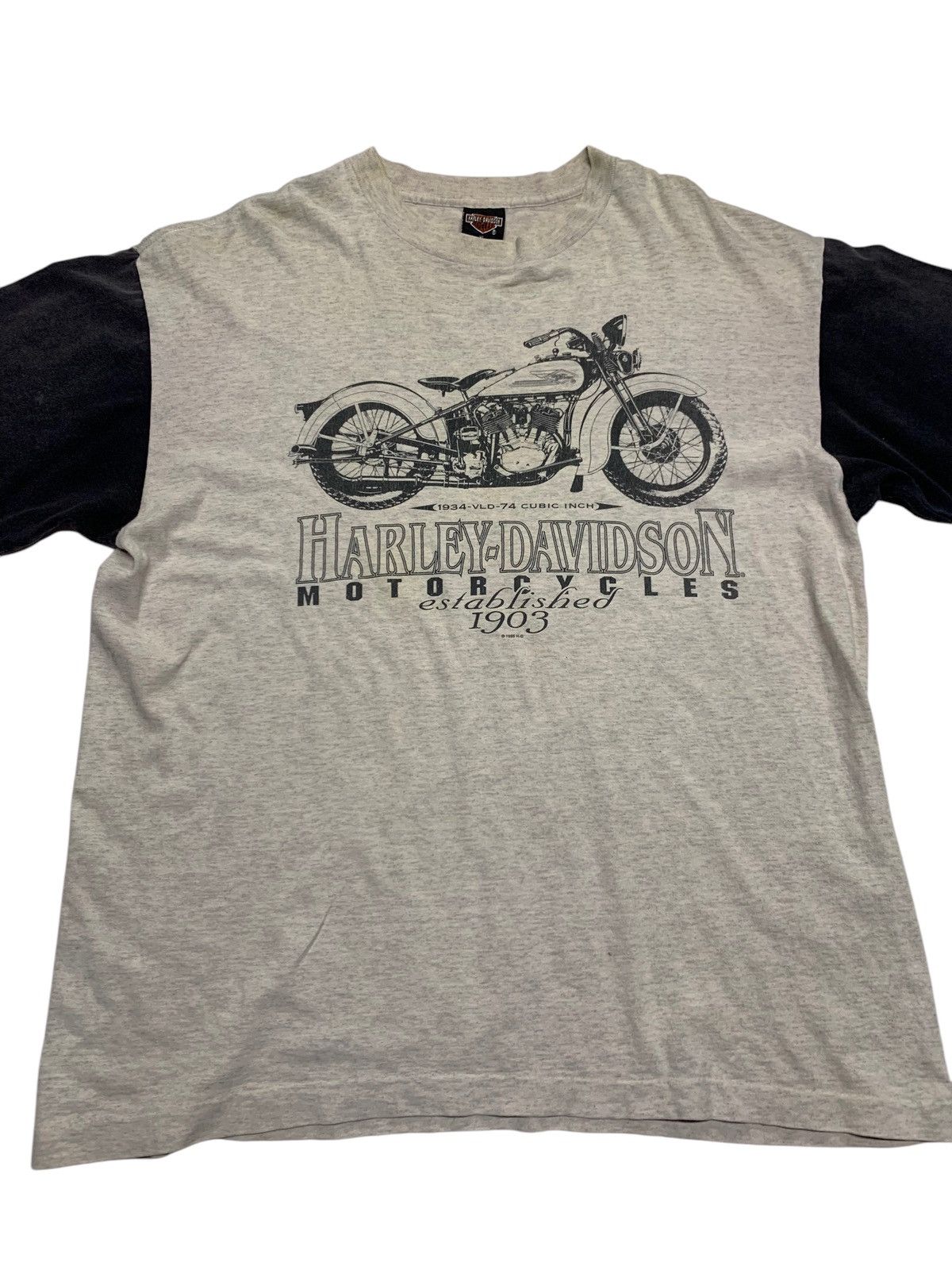 Harley Davidson × Vintage Vtg 1995 Harley Davidson T-shirt 1934 Vld Motorcycle Size US L / EU 52-54 / 3 - 2 Thumbnail