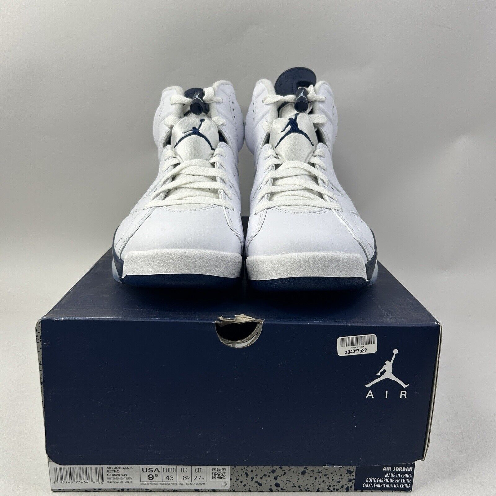 Nike Nike Shoes Air Jordan 6 Retro “Midnight Navy” 2024 Size US 9.5 / EU 42-43 - 2 Thumbnail