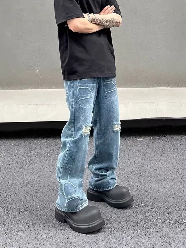 Kirari x zai Distressed Wide Leg Jeans