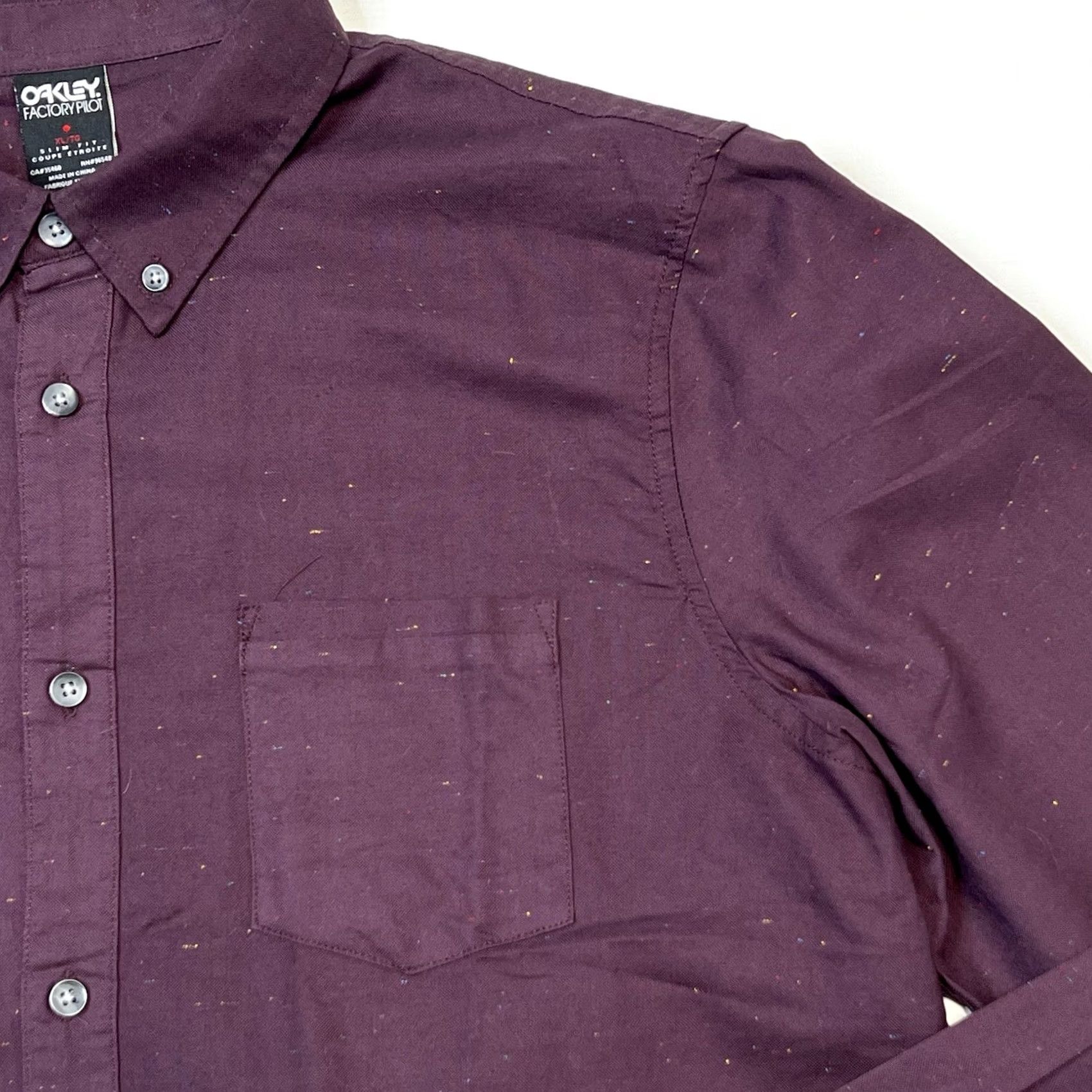 Oakley VINTAGE Oakley Shirt Mens XL Purple Paint Splatter Button-Down Long Sleeve New Size US XL / EU 56 / 4 - 6 Thumbnail
